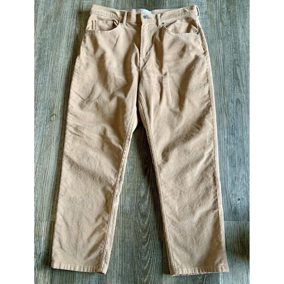 Everlane Baby Cord Cheeky Crop Soft Blush Peach Corduroy Stretch Pants Women 32 - Picture 4 of 10